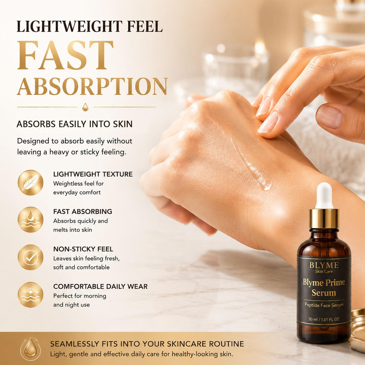 BLYME Prime Elixir Peptide Face Serum with Hyaluronic Acid - Luooin Official Imagery - 8