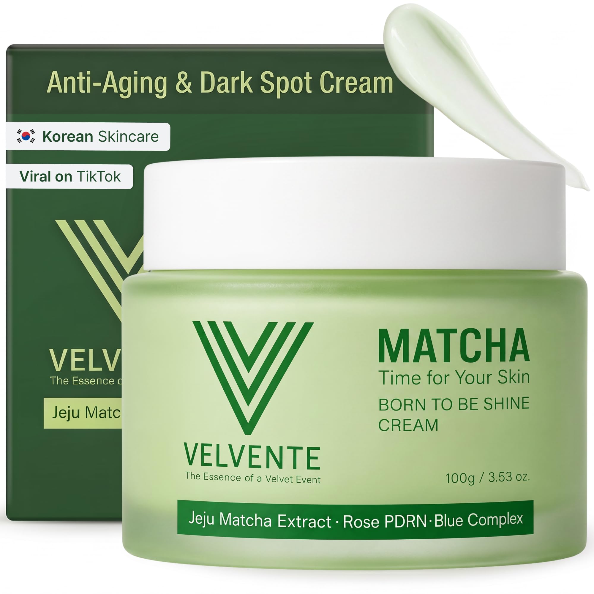 Matcha PDRN Korean Anti Aging Firming Moisturizer Dark Spot - VELVENTE Official Imagery - 2