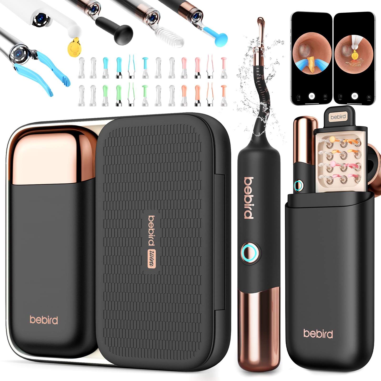 Bebird Earsight Ultra 2K Ear Wax Removal Tool Camera,Pain-Free - Product Imagery