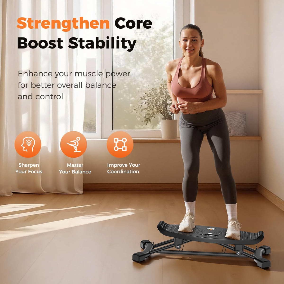 Balance Board for Full Body Workout Wobble Board with LCD - BODYWAKER Official Imagery - 3