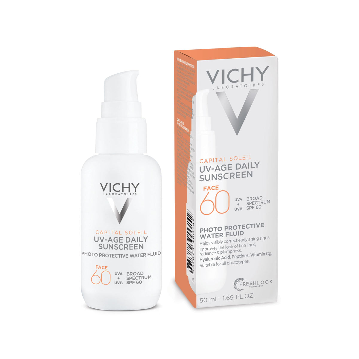 Vichy Capital Soleil UV Age Daily SPF 60 Sunscreen for Face - Premium Selection Official Imagery - 4