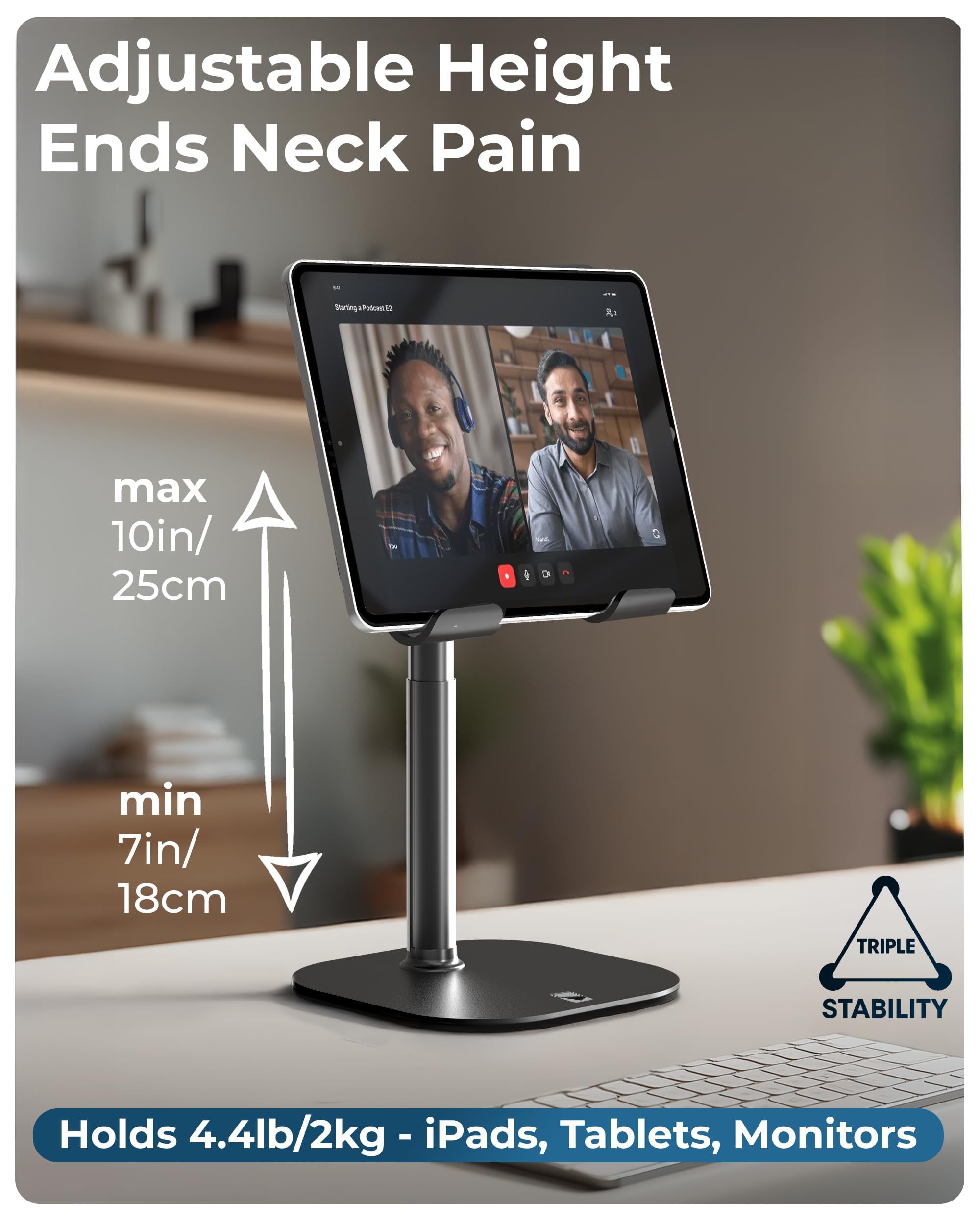 COOPER TabHolder Tablet Holder, iPad Stand for Desk, Portable Mon - COOPER Official Product View 2