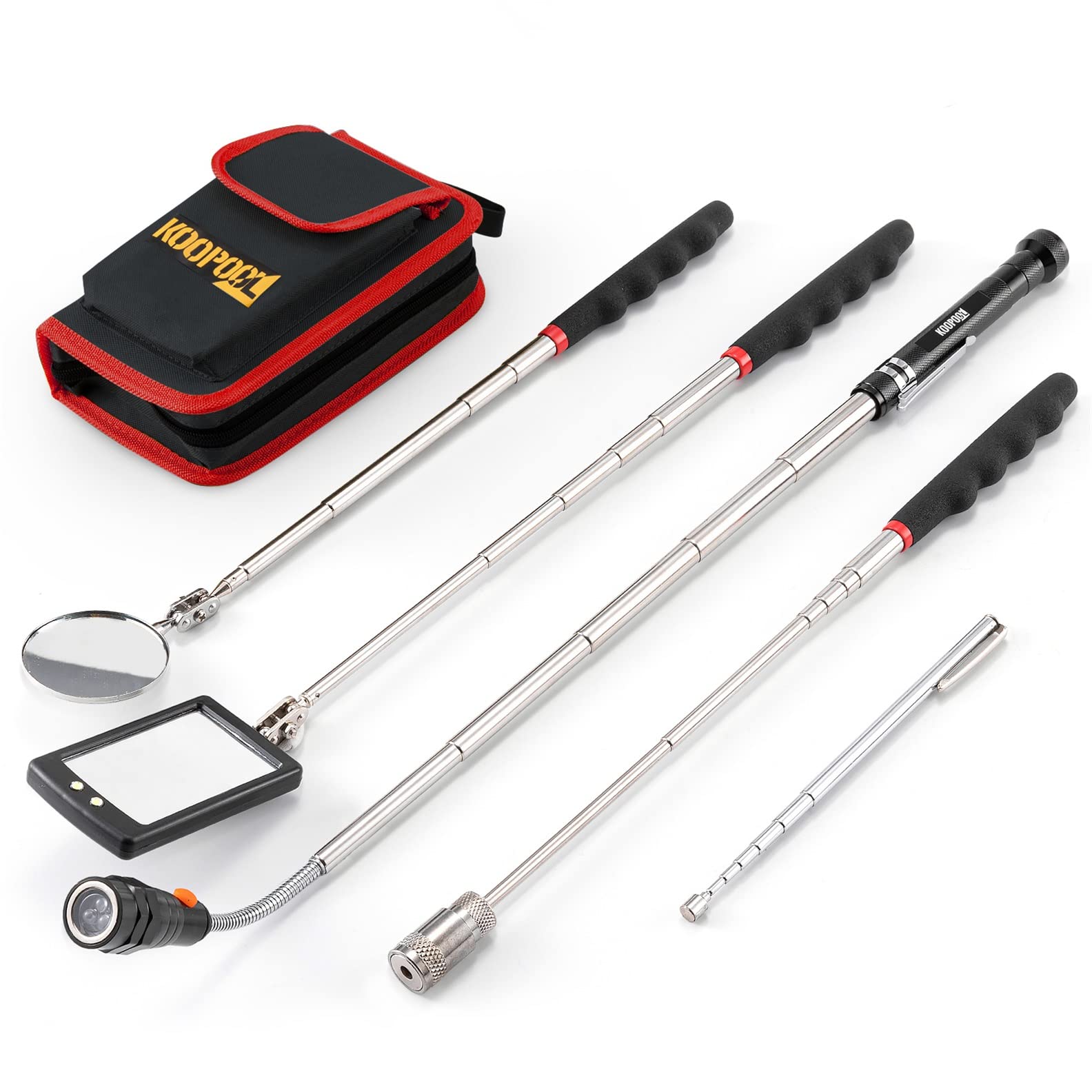 KOOPOOL Telescoping Magnetic Pickup Tool Set, Inspection Mirror T - KOOPOOL Official Product View 8