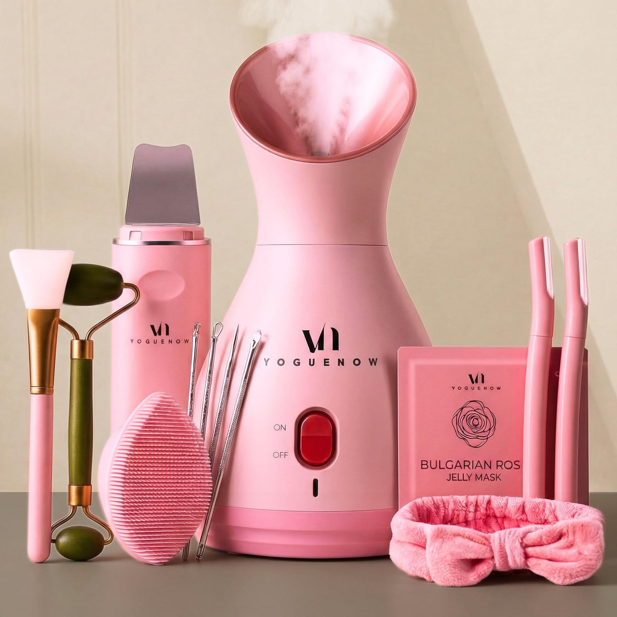Facial Steamer Spa Kit with 17 Spa Tools for Complete At - VogueNow Official Imagery - 1