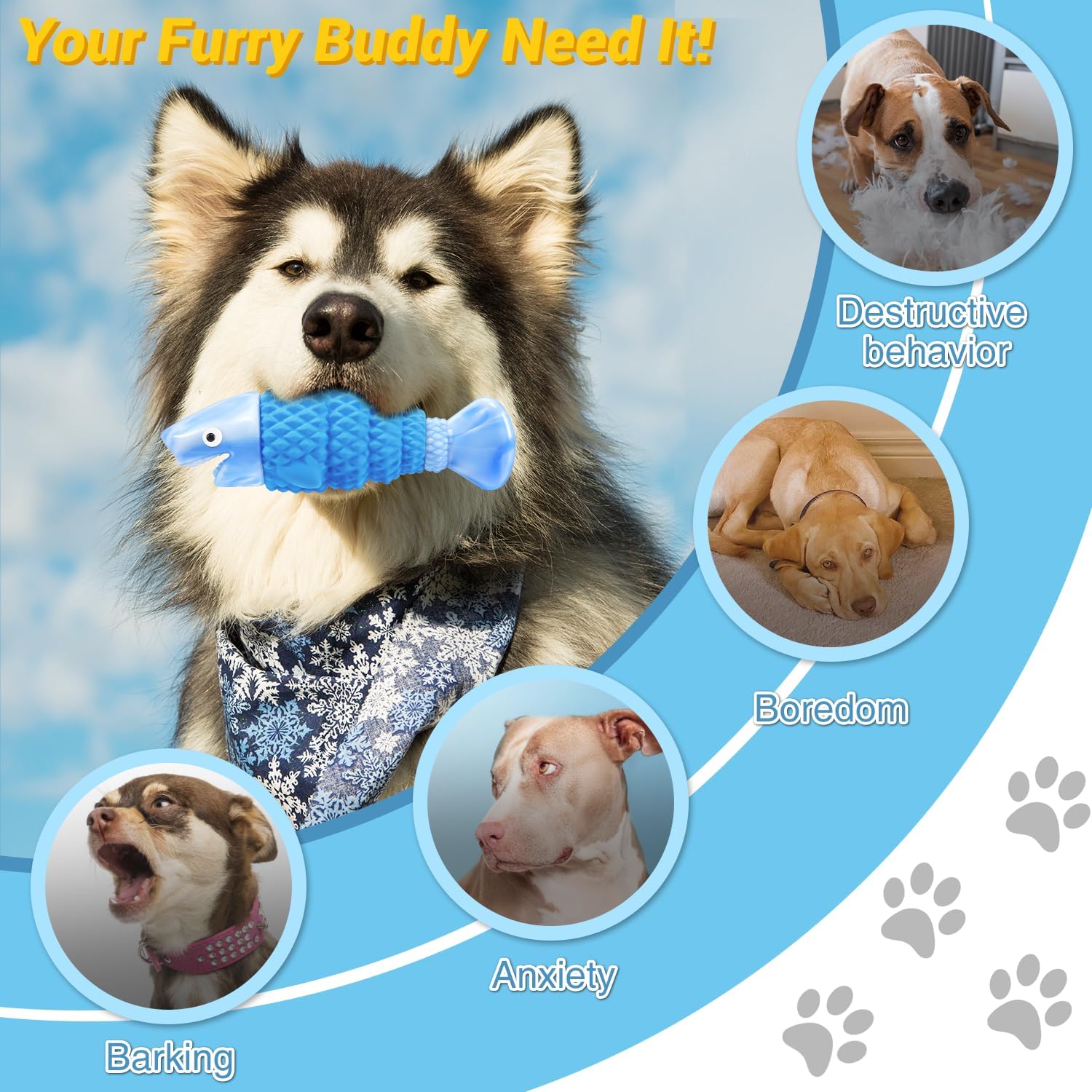 WinTour Tough Dog Toy for aggressive chewers, durable indestructible dog chew toy designed for heavy chewing dogs.