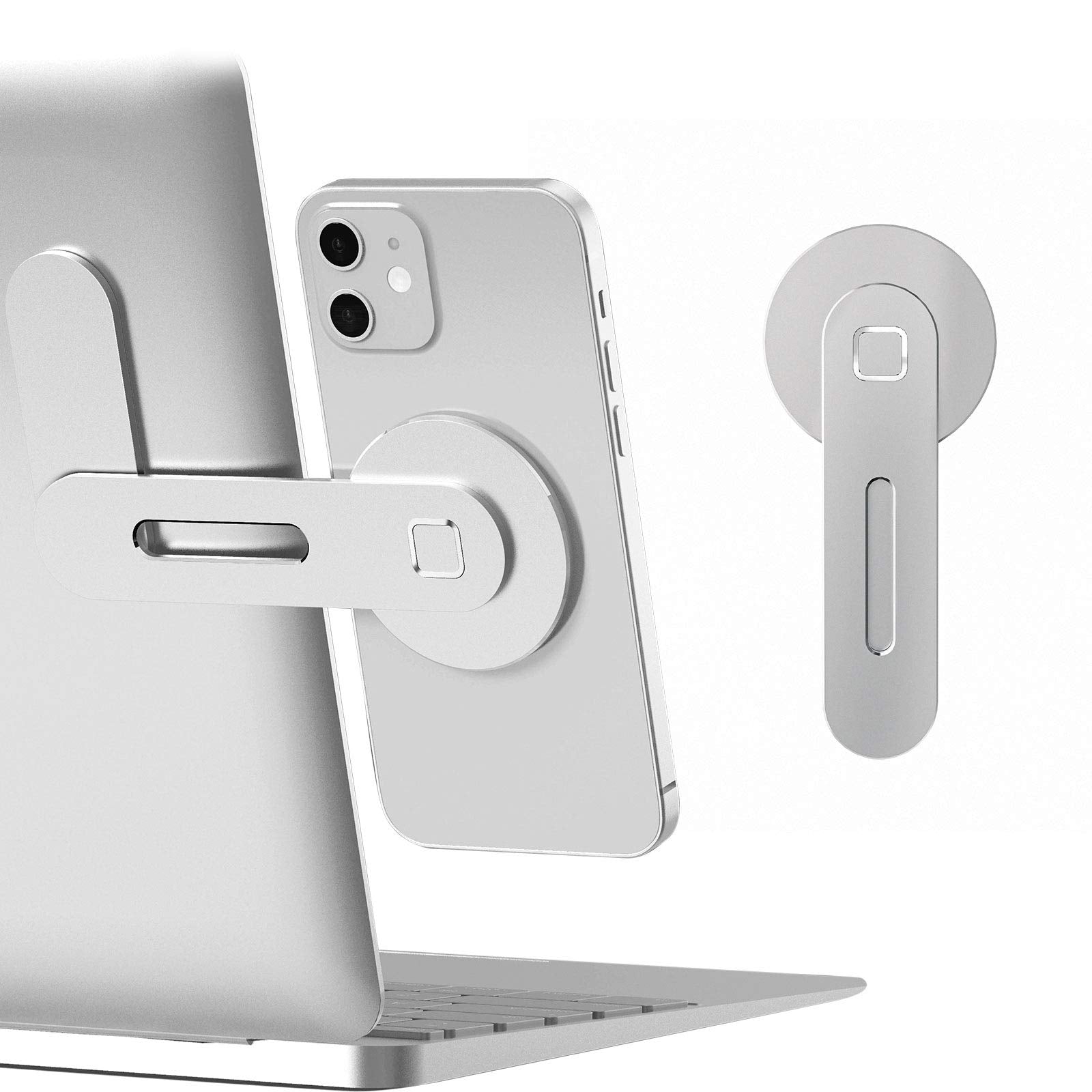 CloudValley Magnetic Laptop Phone Holder for iPhone 17/16/15/14/13 MagSafe