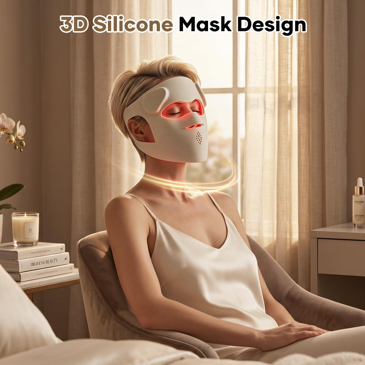 RB 061 Red Light Therapy Mask for Face USB C Rechargeable - SWETJOZO Official Imagery - 3