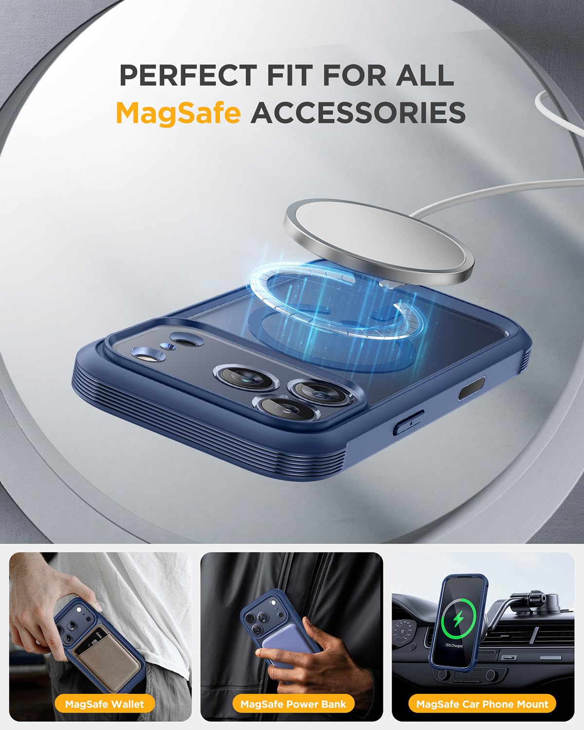 Miracase for iPhone 17 Pro Privacy Series Case Magsafe Deep - Miracase Official Imagery - 7