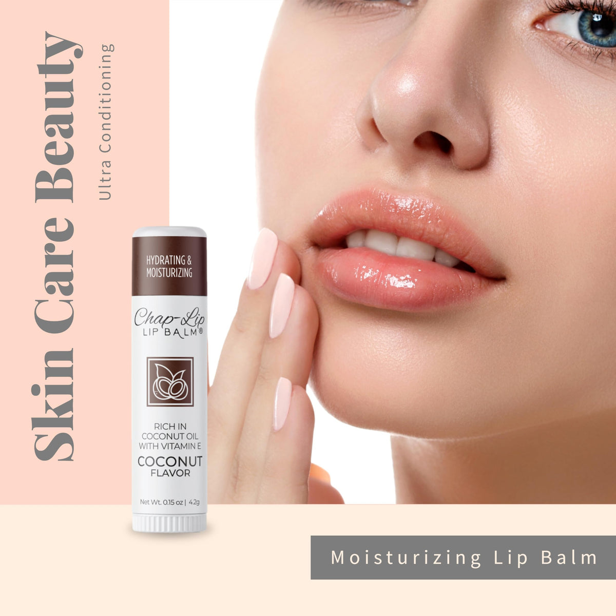 Chap Lip Lip Balm Vitamin E with Coconut Oil - Chap-Lip Lip Balm Official Imagery - 4