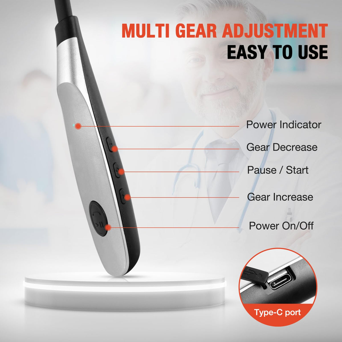 650nm Red Light Therapy Device for Nose Ear Portable Neck - aswaysun Official Imagery - 7