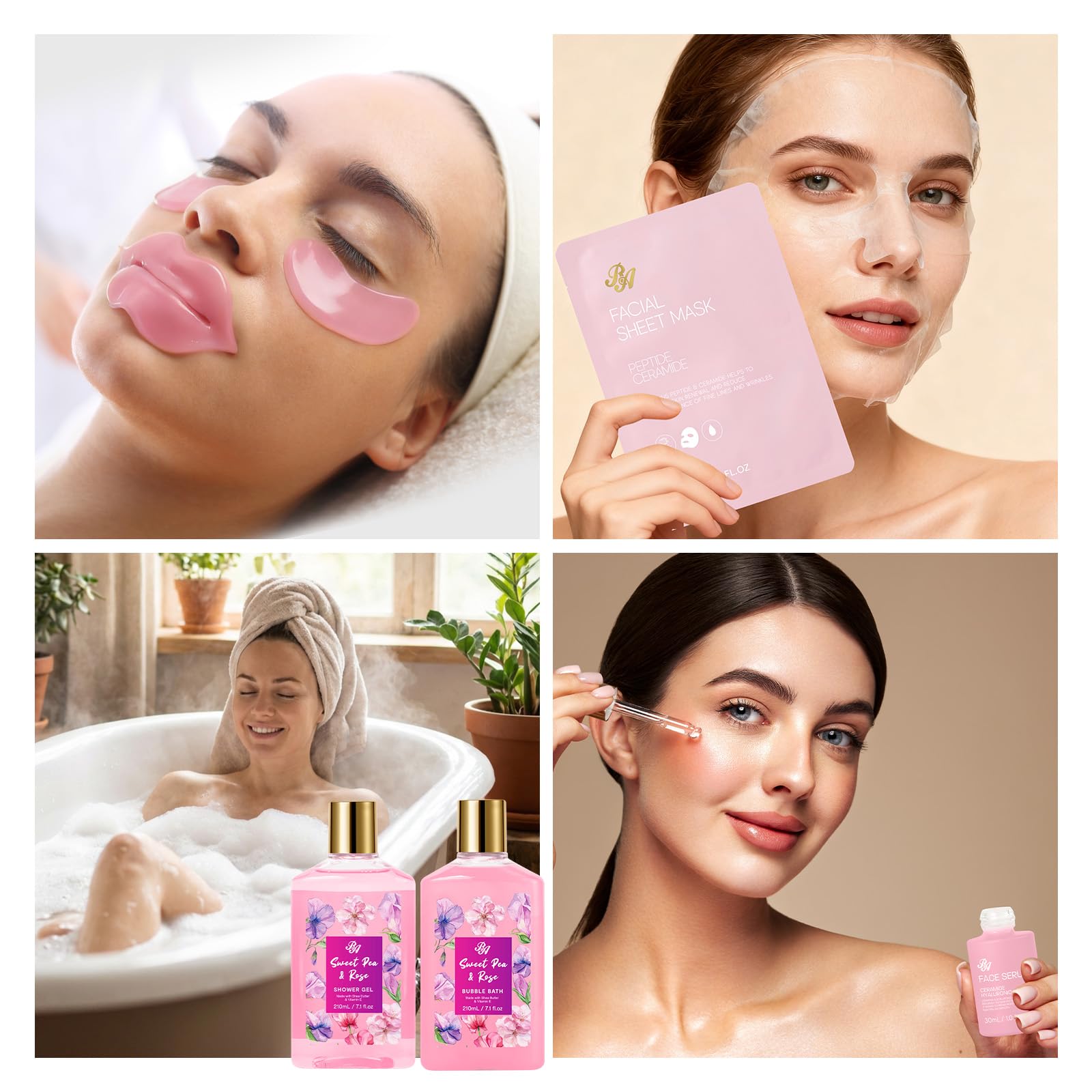 Gifts for Women, Gifts Basket for Women, 25 Pcs Rose Bath &amp; - RA ROSA ACCA
