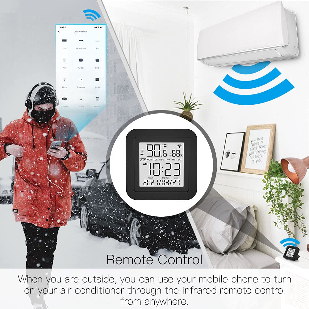 MOES Smart Temperature Humidity Monitor with IR Remote - MOES Official Imagery - 5