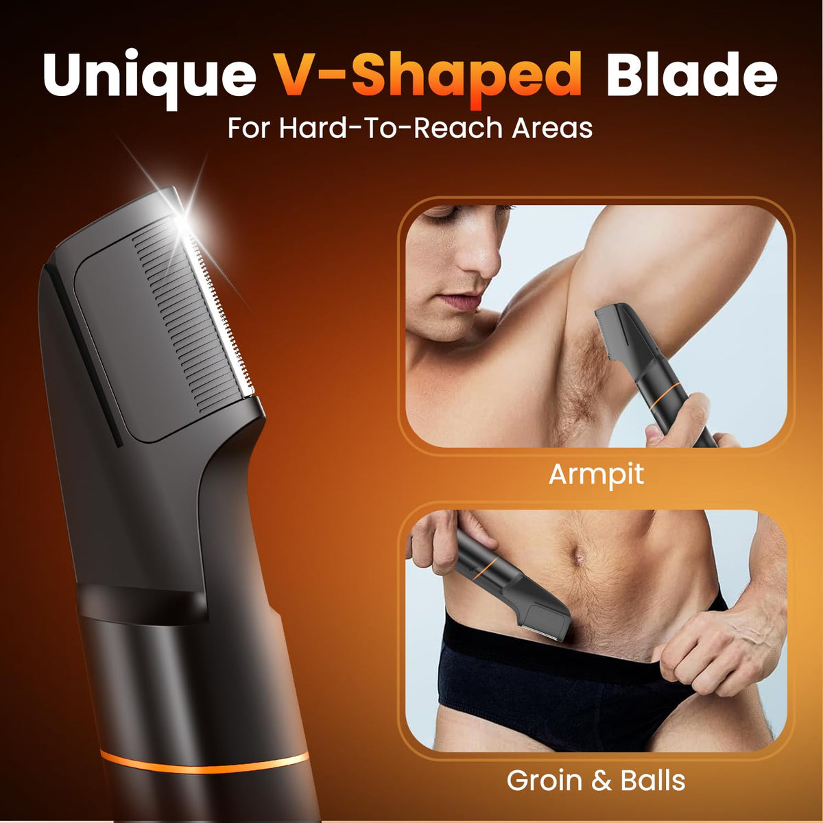 MAXGROOM Manscape Body Hair Trimmer for Men Waterproof Pubic - MAXGROOM Official Imagery - 4