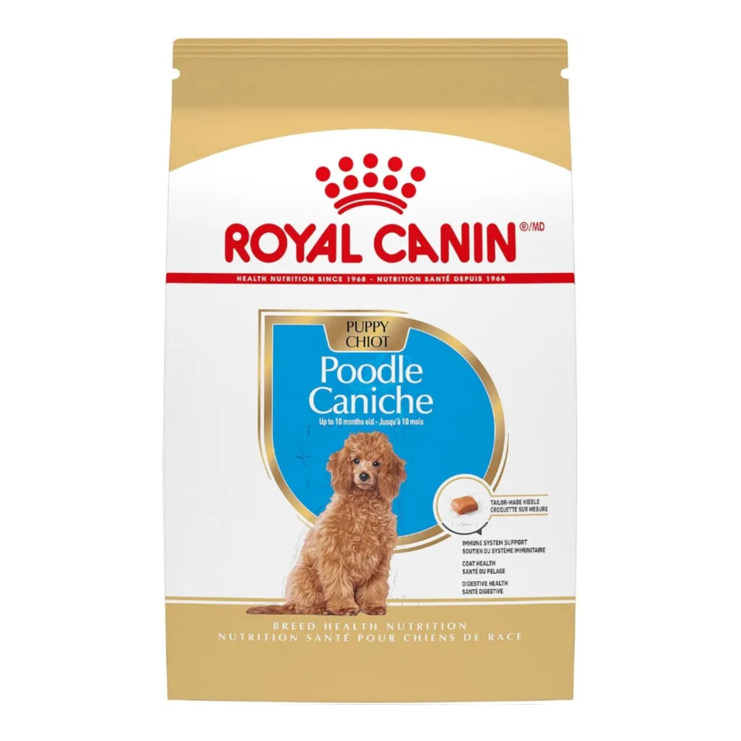 Elefair Royal Canin Poodle Puppy dry dog food in 2.5 lb bag, specially formulated for poodle puppies.
