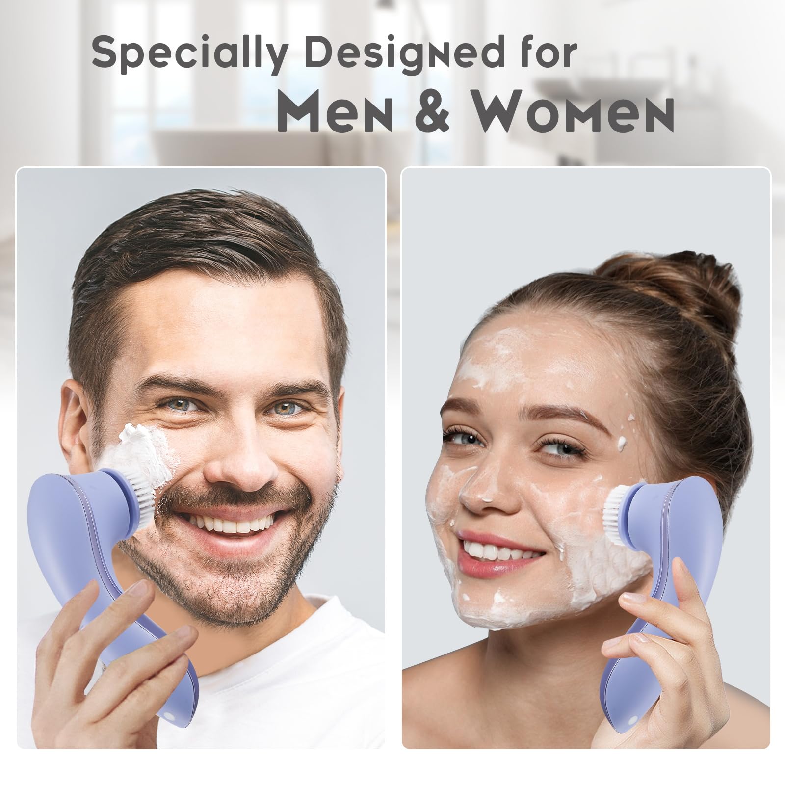 Facial Cleansing Brush Rechargeable Electric Face Scrubber 2 - Gaurins Official Imagery - 3