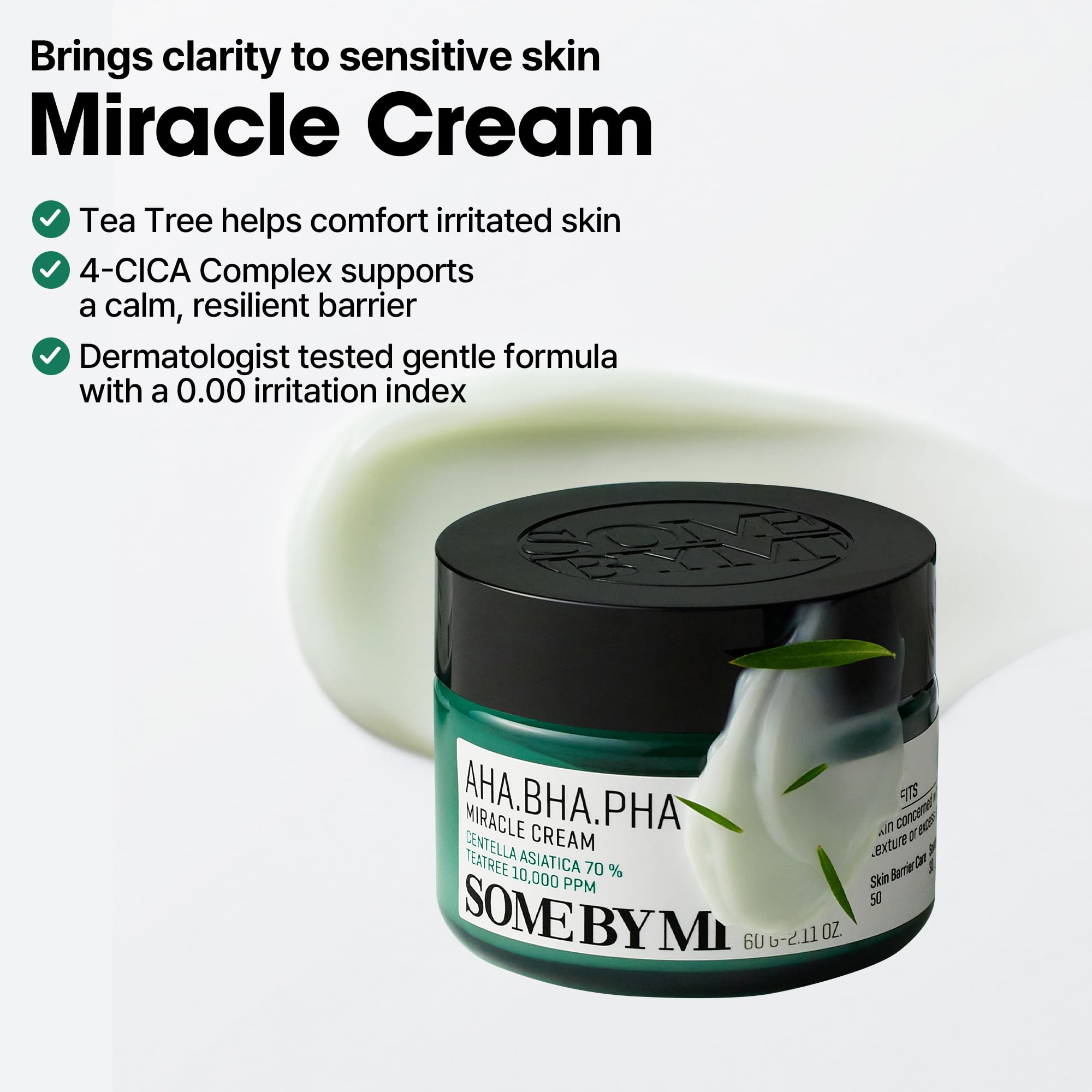 SOME BY MI AHA BHA PHA 30 Days Miracle Cream - 2.02oz, 60ml - Mild Refining & Centella Face Moisturizer for All Skin Types - Clarifying Face Cream - Korean Skin Care - SOME BY MI Official Product View 6