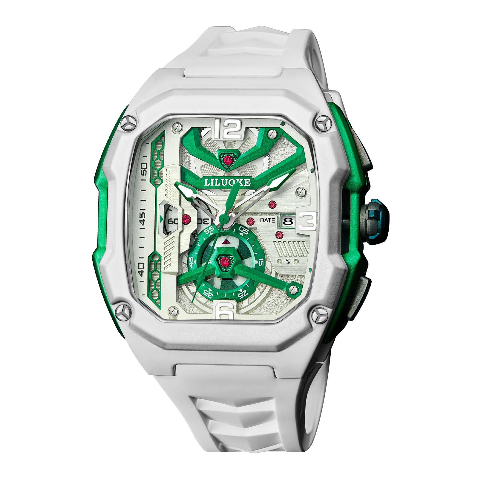 Mens Watches, Wrist Watches Luminous Design, Big Face Fashion - Product Imagery