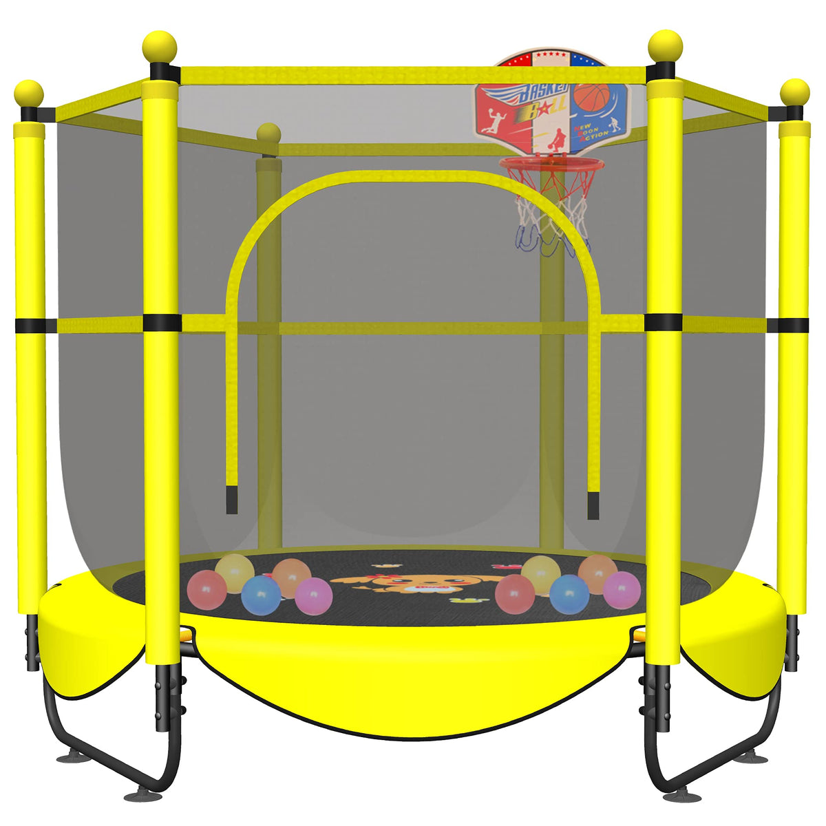 VGMiu 60 Trampoline for Kids Toddler Trampoline Indoor with - VGMiu Official Imagery - 2