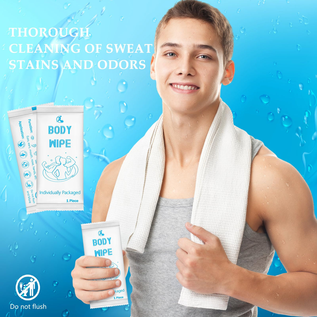 200 Pcs Acidified Travel Deodorant Wipes for Women Men - Timgle Official Imagery - 4