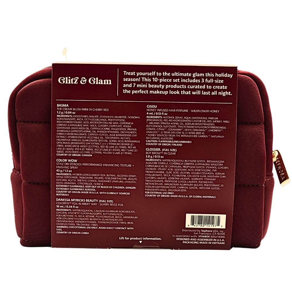 Sephora Glitz Glam 10 Piece Holiday Gift Set Makeup Hair - SEPHORA Official Imagery - 4