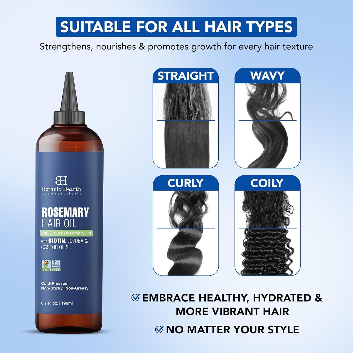 Botanic Hearth Rosemary Oil for Hair Growth - 6.7 Fl oz - Botanic Hearth Official Product View 3