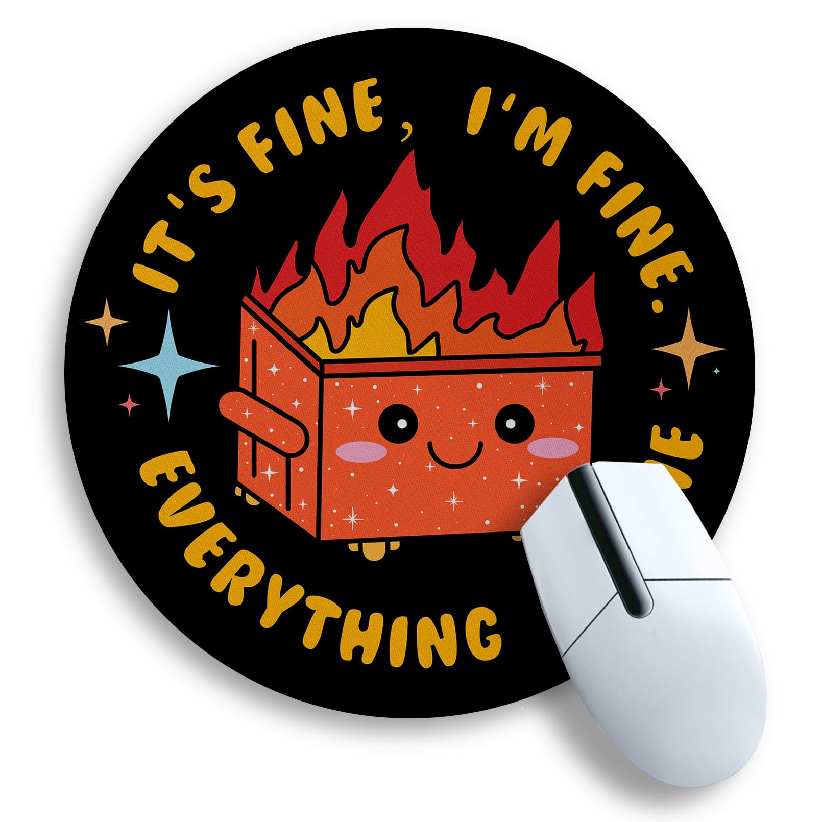 Gctriki Dumpster on Fire Mouse Pad, Orange Small Mouse Pads for Desk