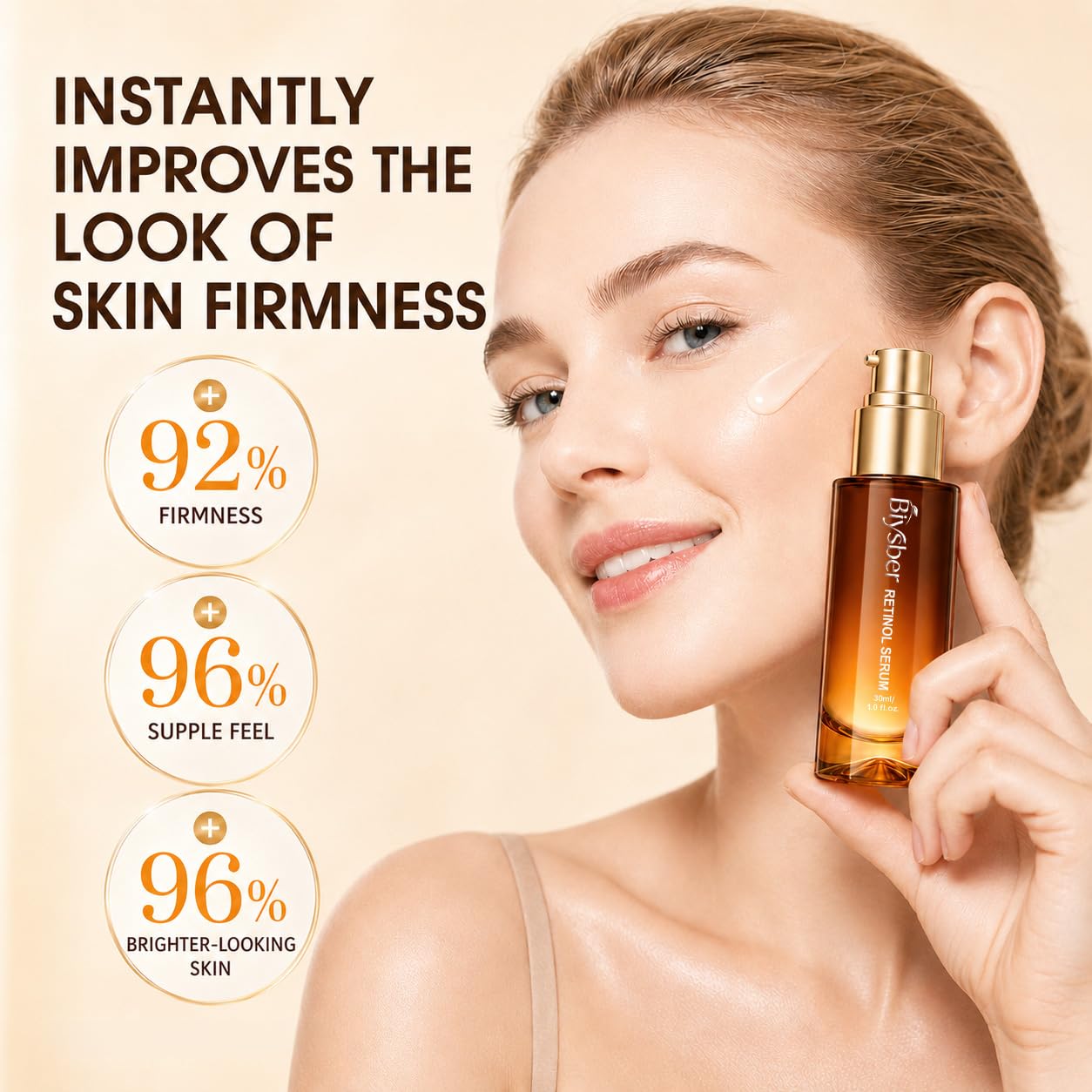 Retinol Collagen Serum for Face Anti Aging Anti Wrinkle - BIYSBER Official Product Imagery - 4