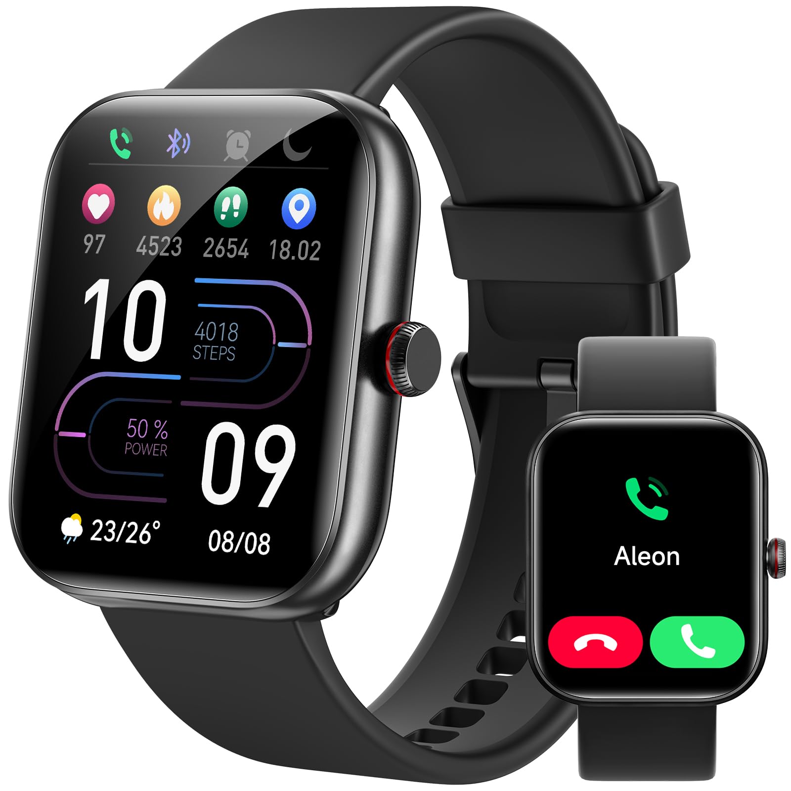 Yoever Smart Watch for Women Men, Smartwatch for iPhone & Android Blue - View 1