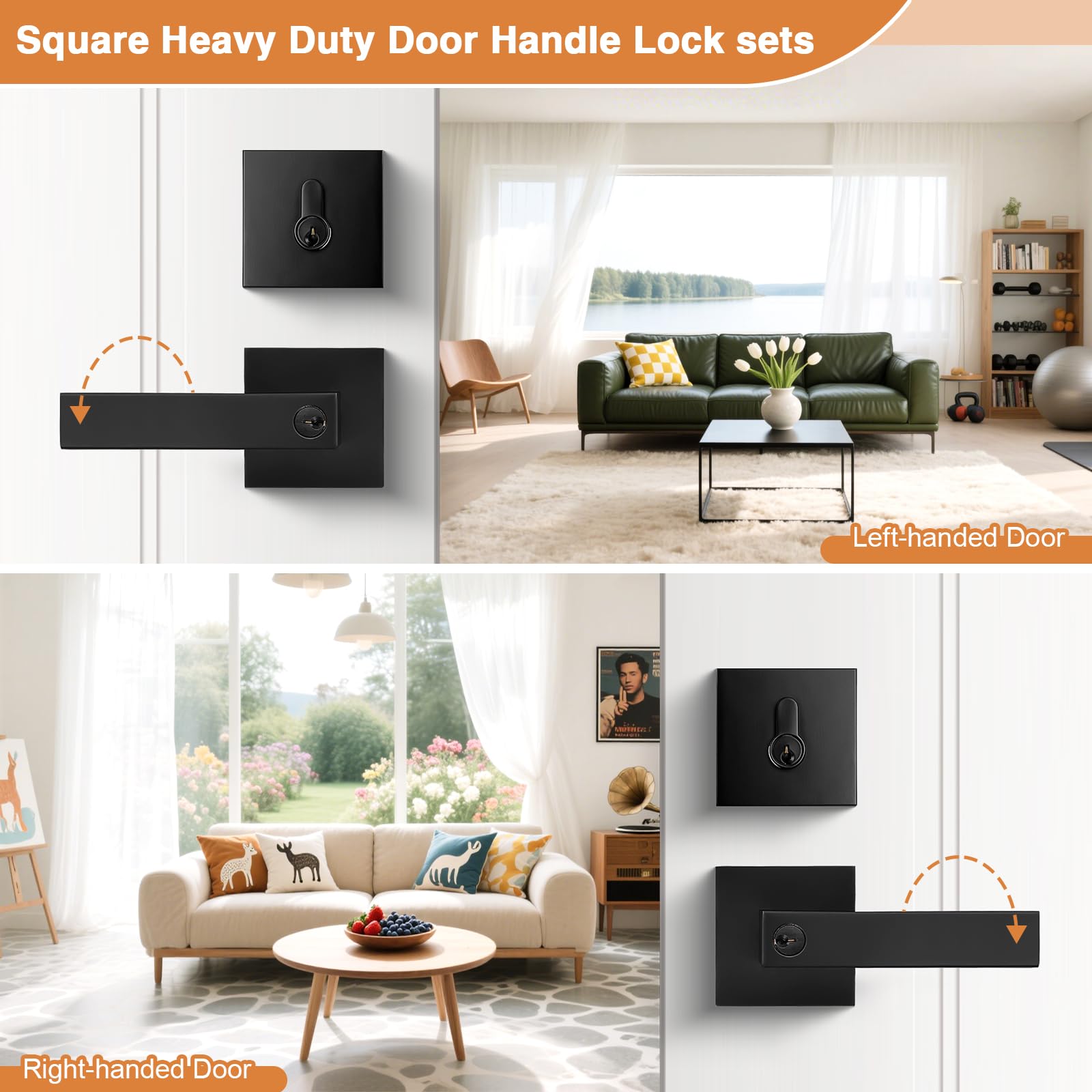 Probrico Square Entry Levers and Single Cylinder Deadbolts - Probrico Official Imagery - 6