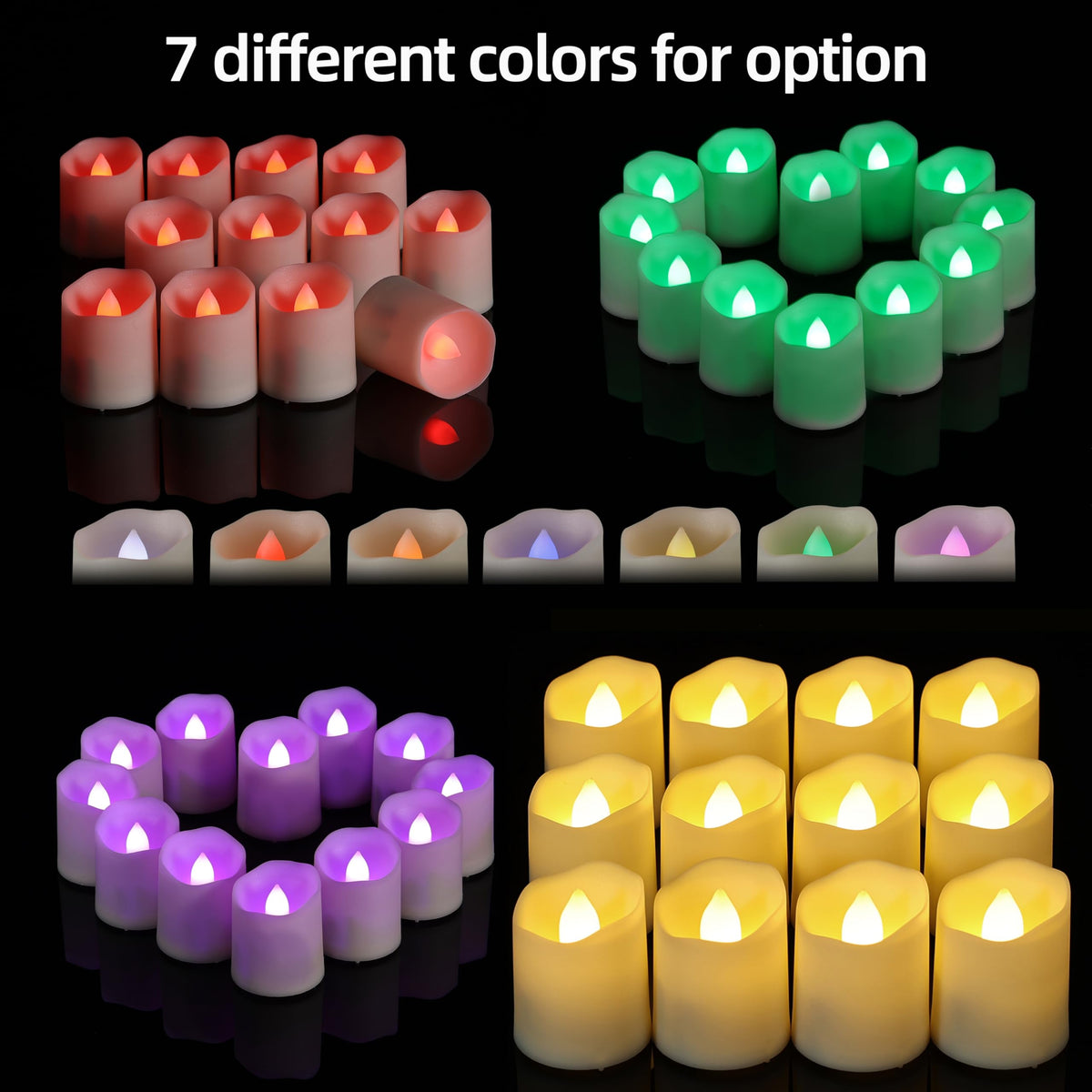 Rechargeable Candle Tealights with Remote Timer and USB - BOWKA Official Imagery - 7