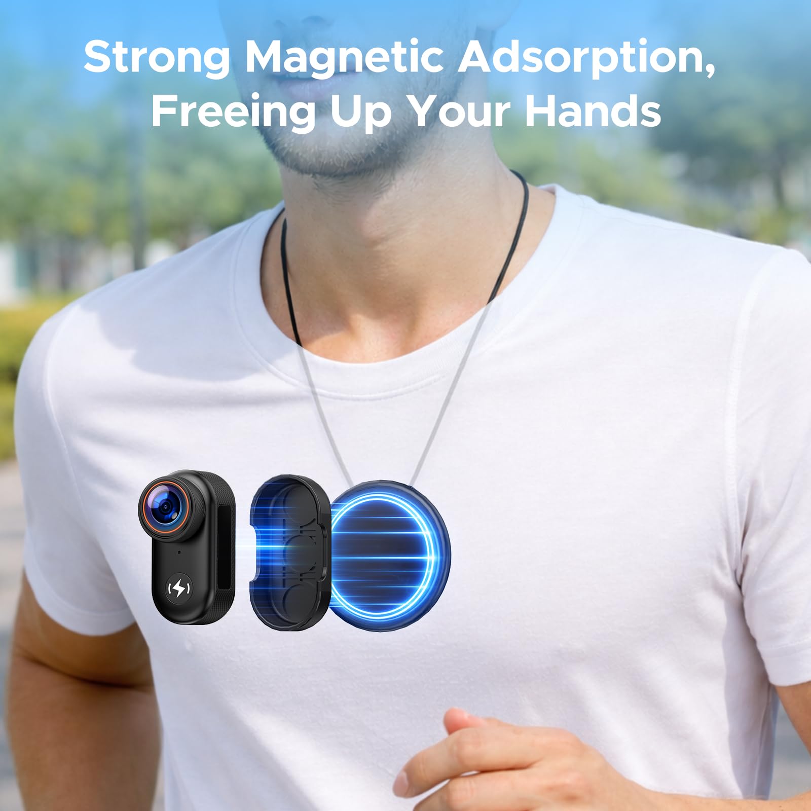 CAMWORLD 4K Mini Body Camera with 64GB Card, Thumb Action Camera by CAMWORLD - Angle View 7