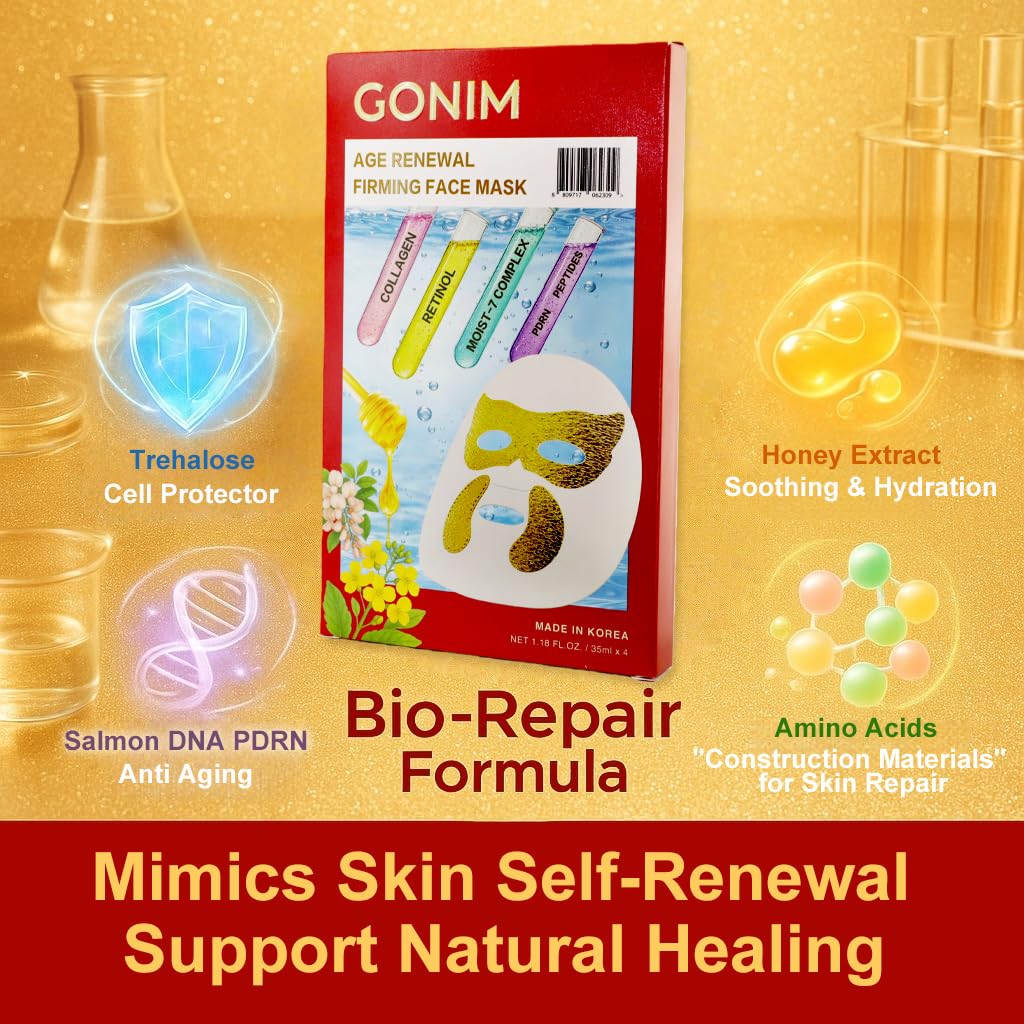 Korean Firming Face Mask, Anti Aging Mask with Integrated Eye - GONIM