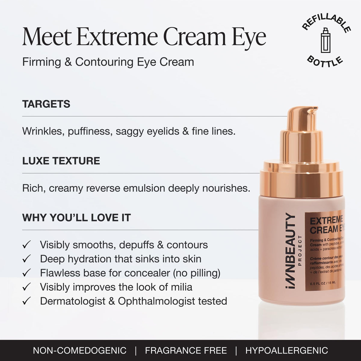 Innbeauty Project Extreme Cream Refillable Eye Cream 0 5 oz - Innbeauty Project Official Imagery - 3