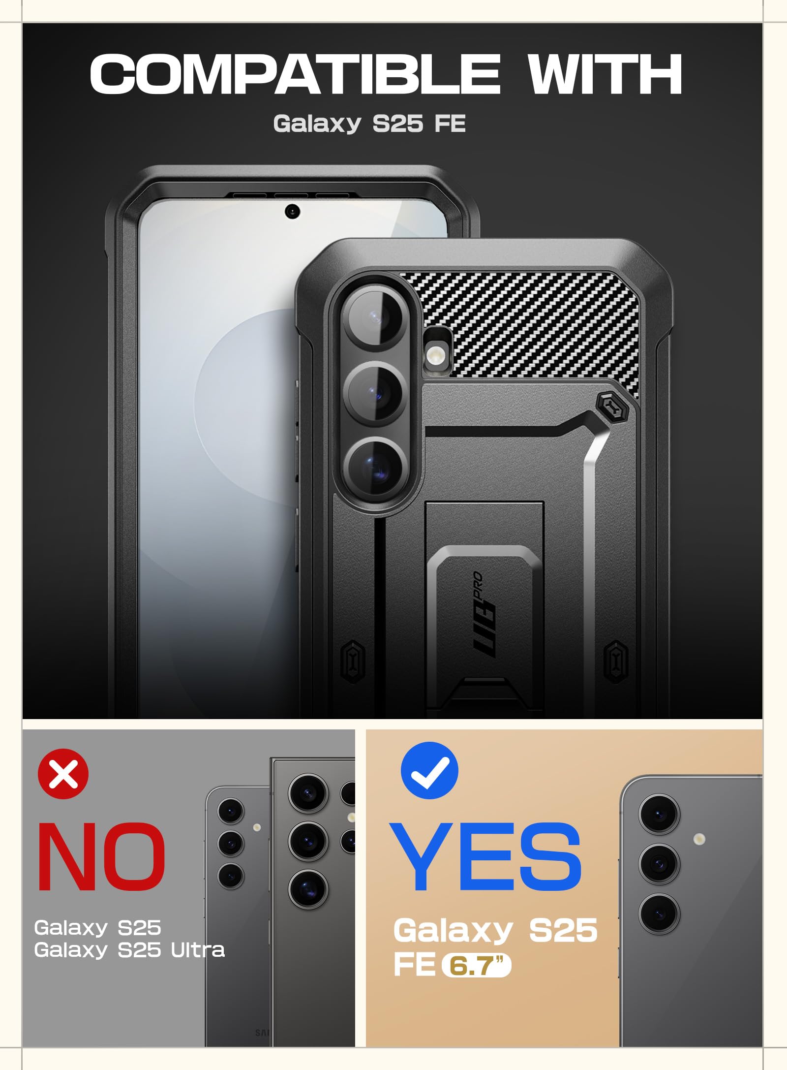 SUPCASE for Galaxy S25 FE Case with Built in Screen - SUPCASE Official Imagery - 3