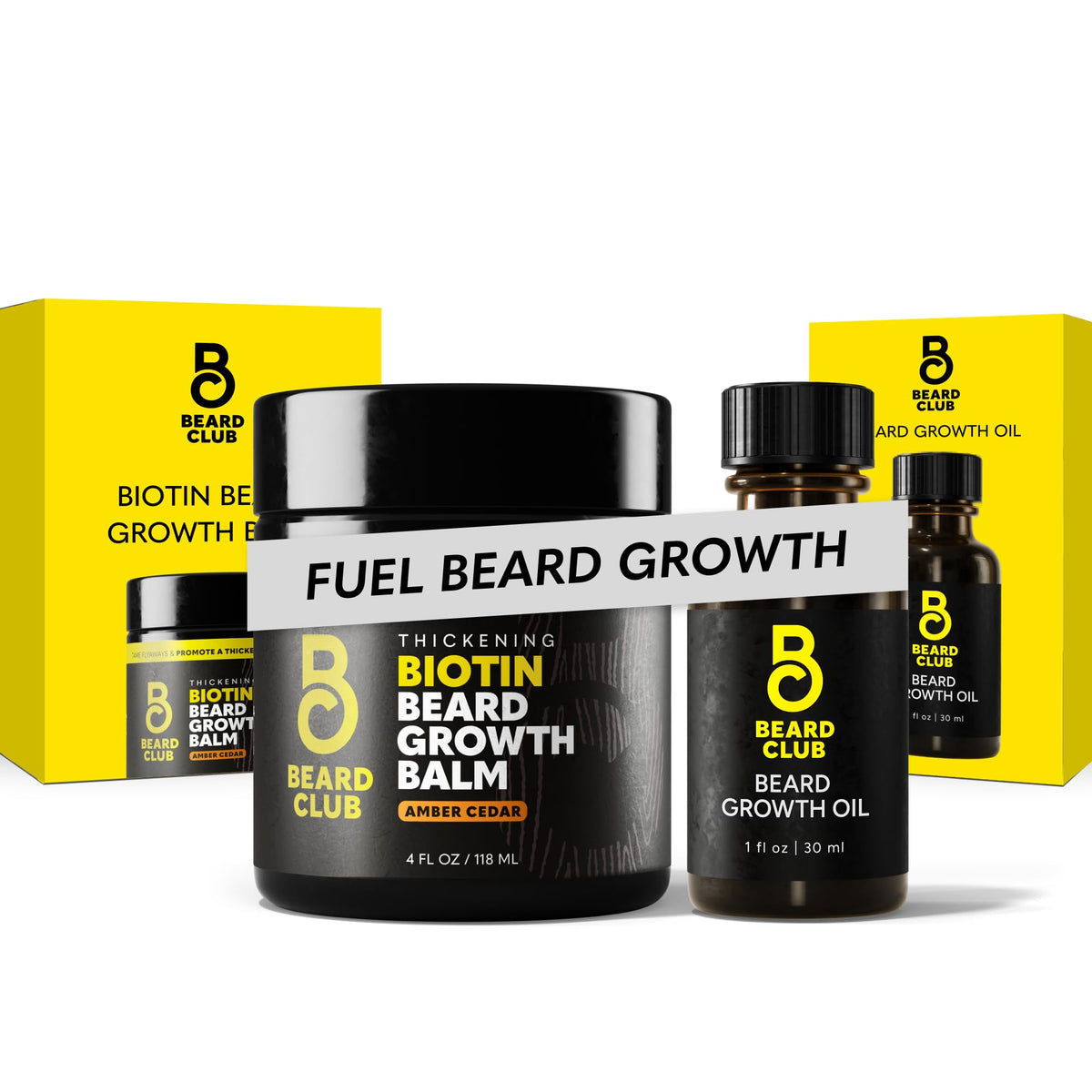 The Beard Club Beard Growth Oil and Biotin Balm Bundle - The Beard Club Official Imagery - 2