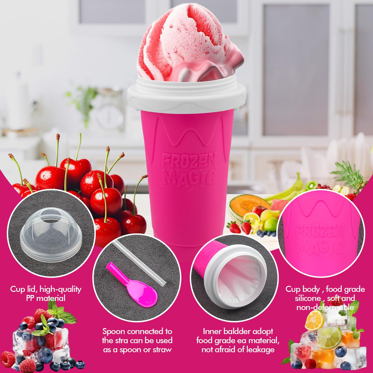 3PCS Slushie Maker Cup - Fopudy Official Imagery - 7