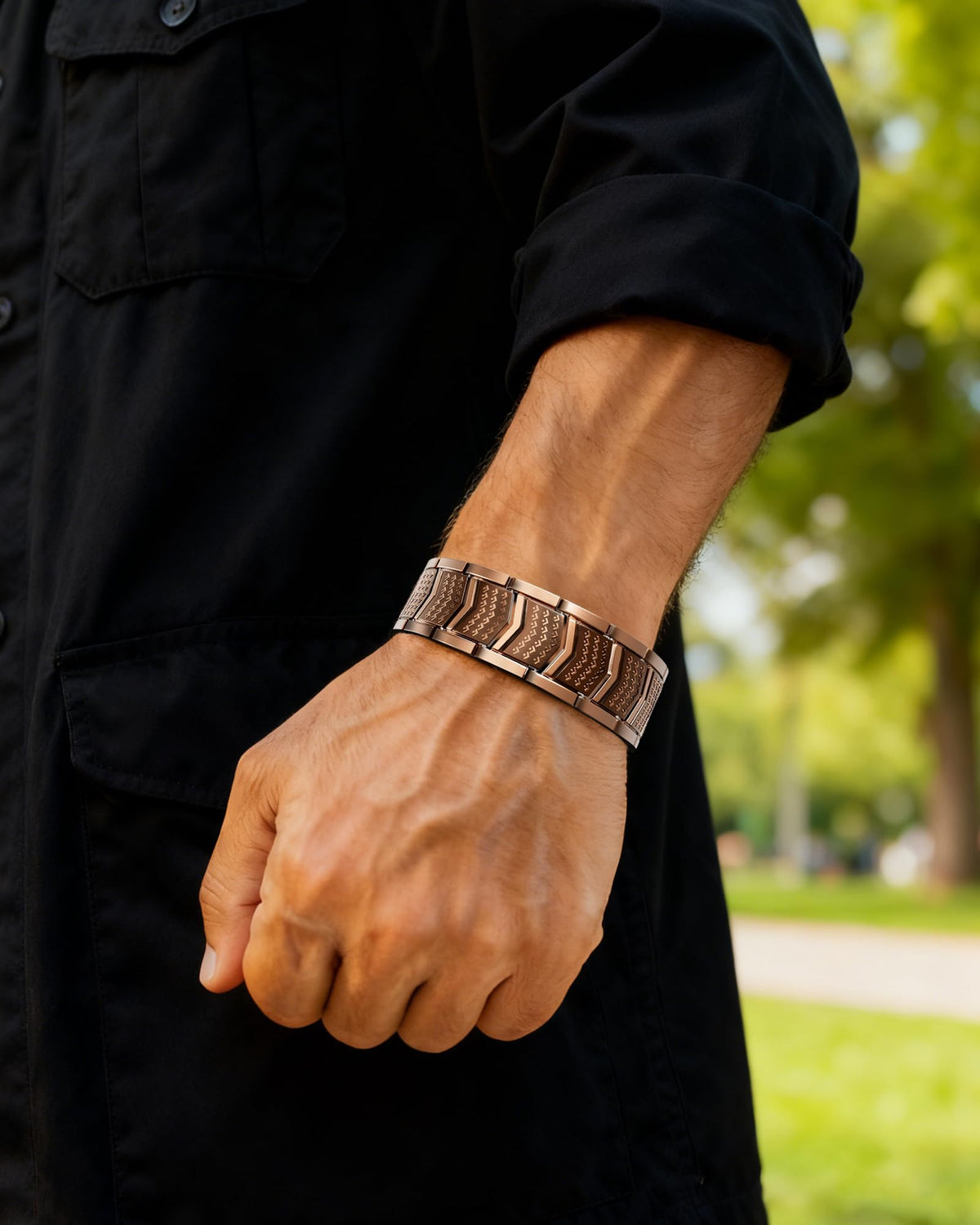 Copper Magnetic Bracelets for Men Pure Copper Jewelry Gift - vapeples Official Imagery - 5