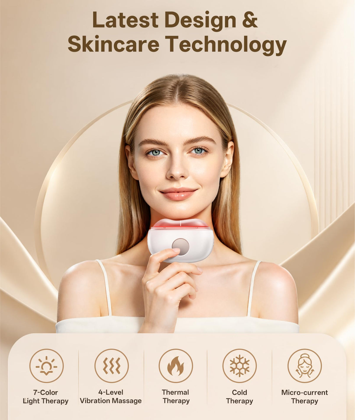 Red Light Therapy for Face and Neck 7 Color Gua Sha Facial - Dopsikn Official Imagery - 3