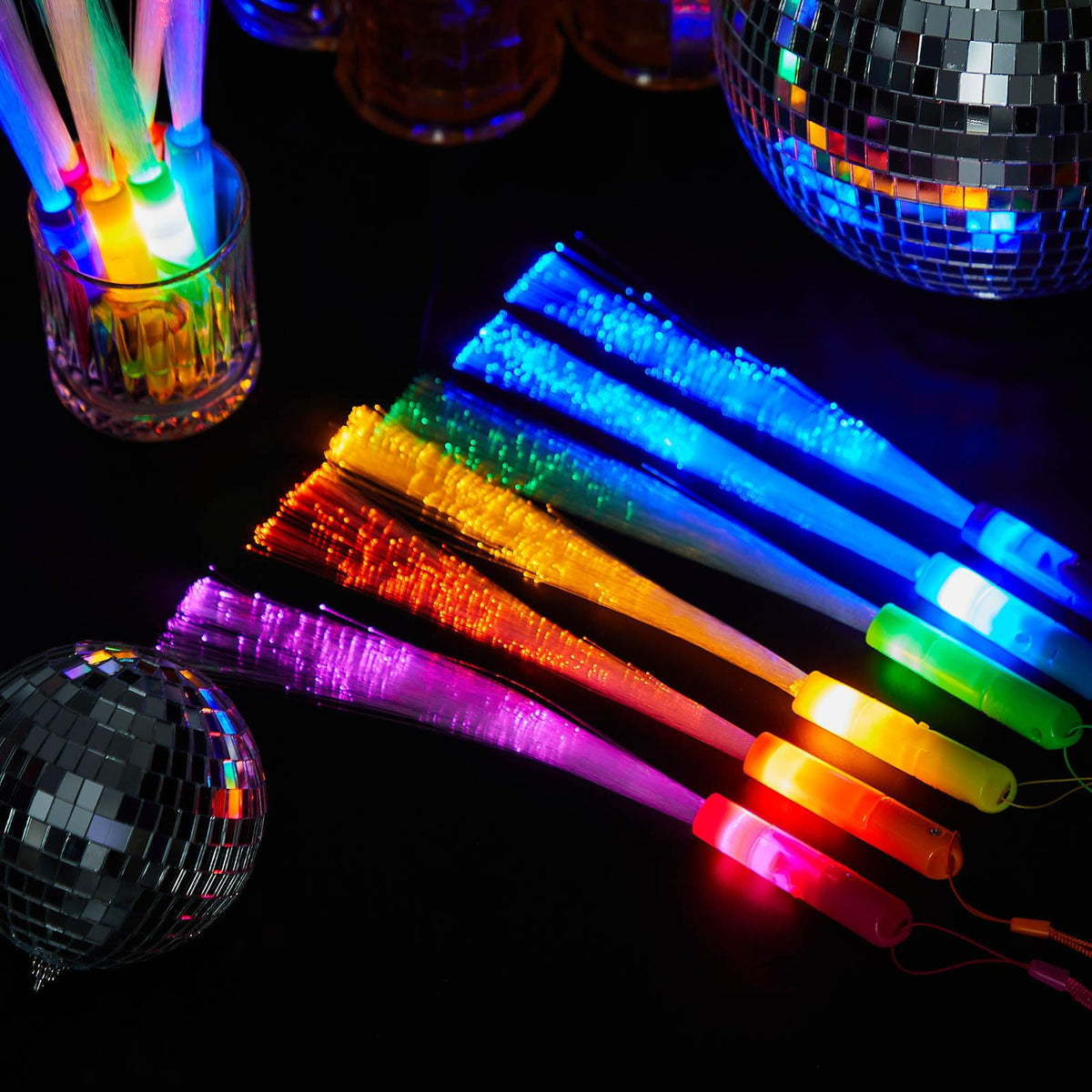 36 Pcs Fiber Optic Wand LED Glow Sticks Bulk with 3 Modes - Skylety Official Imagery - 3