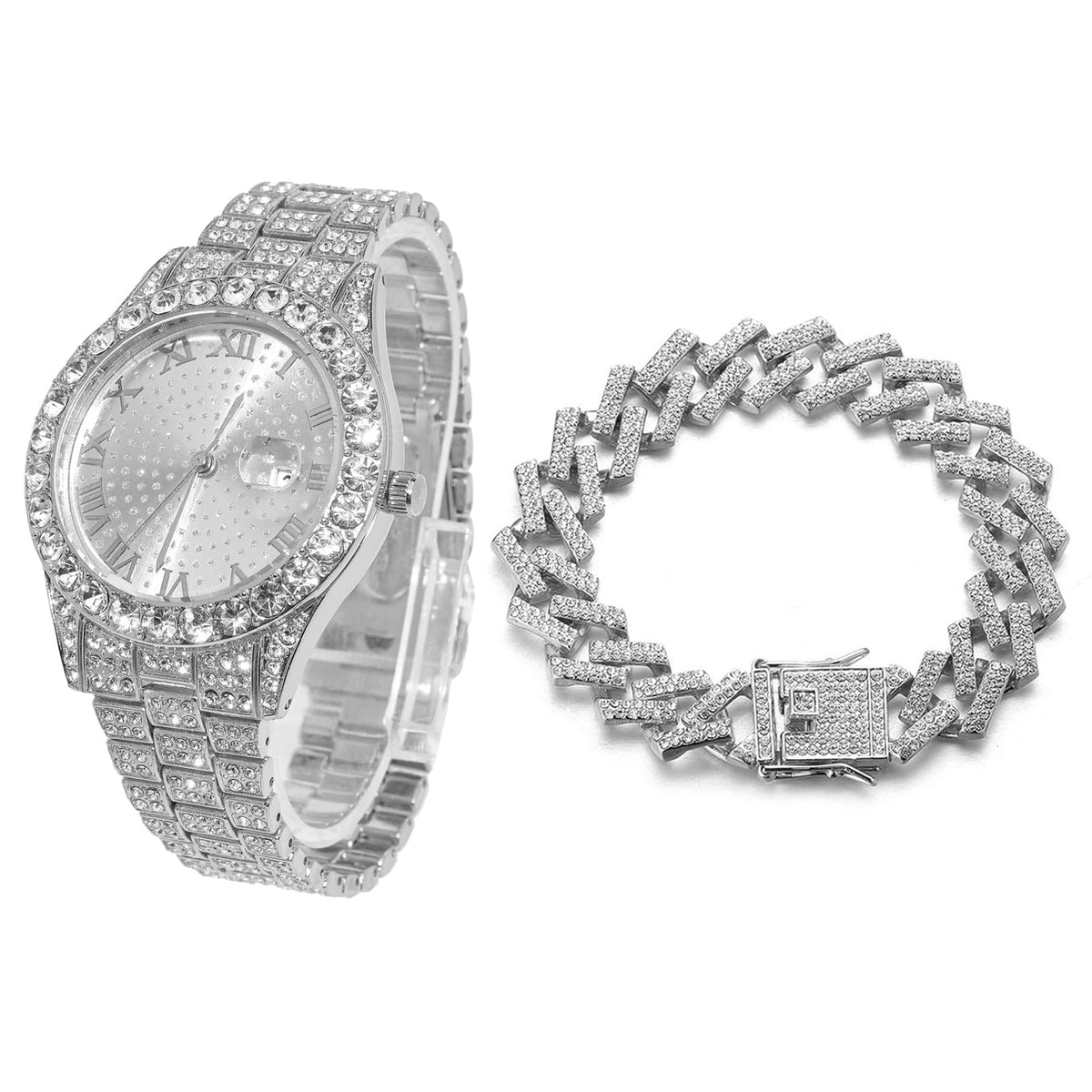 Round Dial Diamonds Gold Watch Iced Out Men s 18k Real Gold - Halukakah Official Imagery - 6