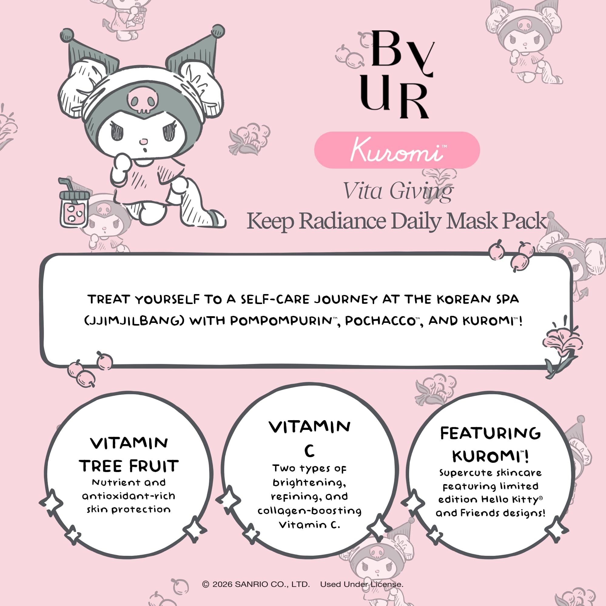 ByUR Vita Giving Sanrio Character Daily Aqua Serum Mask (30 - ByUR