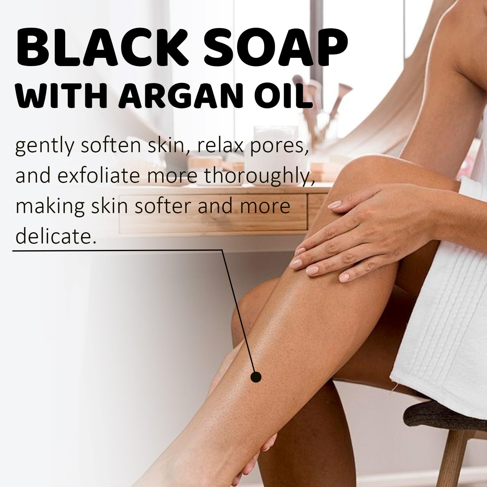 MR.A Moroccan Black Soap with Argan Oil, Morocco Black Beldi Soap Hammam Ritual - MR.A Official Product View 4