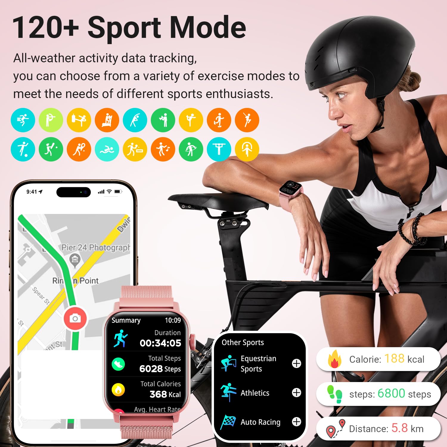 Trendia Smart Watches for Women - 1.83'' HD 2026 Fitness Tracker with - View 6