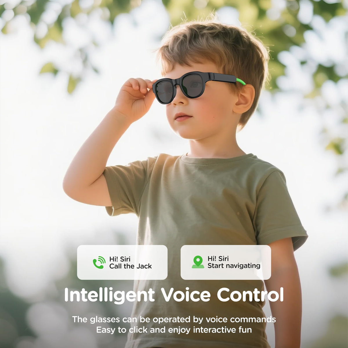 Kids Smart Glasses with LED Lights Bluetooth 5 4 Open Ear - HYYOYEE Official Imagery - 5