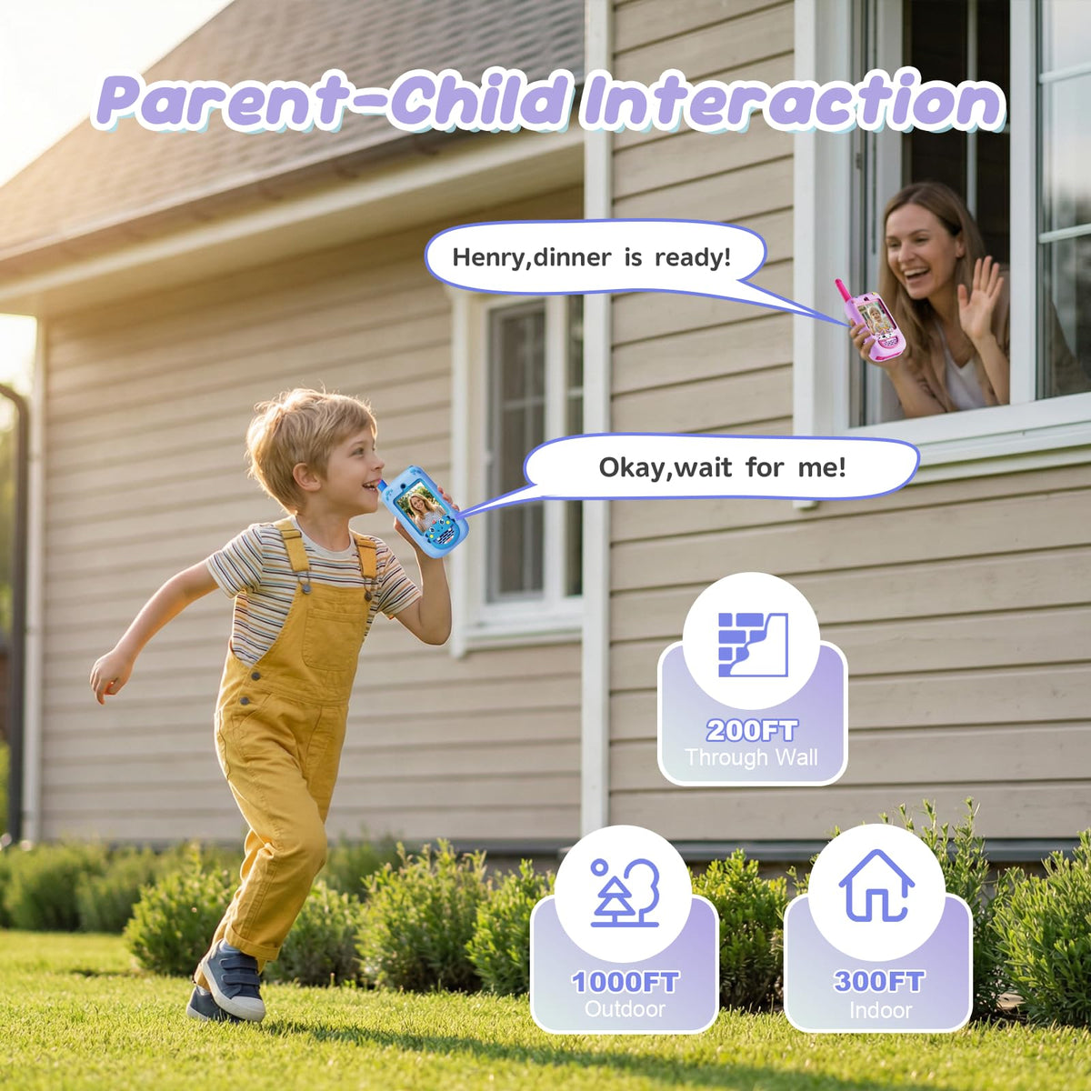 Video Walkie Talkies for Kids 2 Pack HD Camera Long Range - BOFIDAR Official Imagery - 4