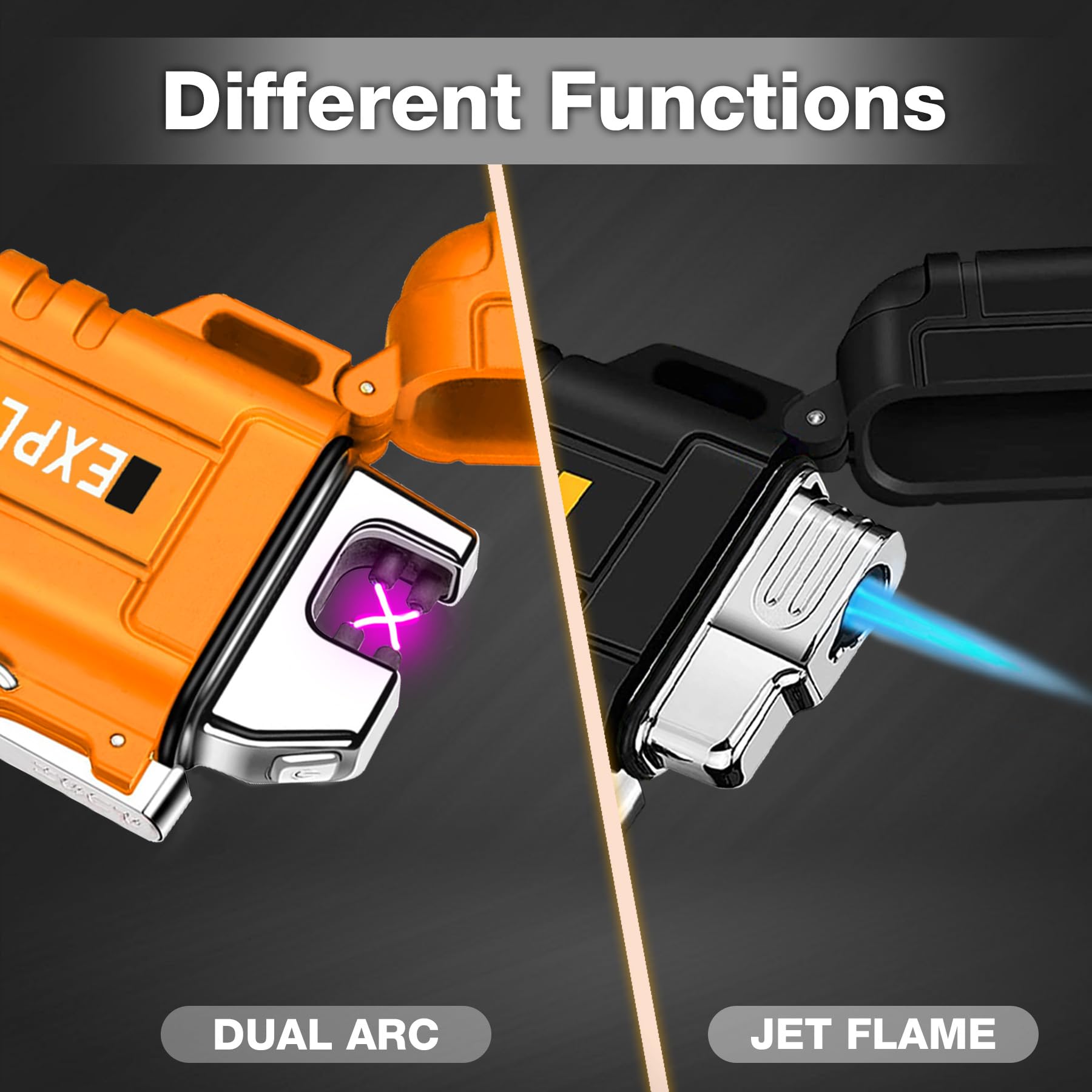 Laffizz 2 Pack Waterproof Lighter Outdoor Windproof Torch Lighter by Laffizz - Angle View 2