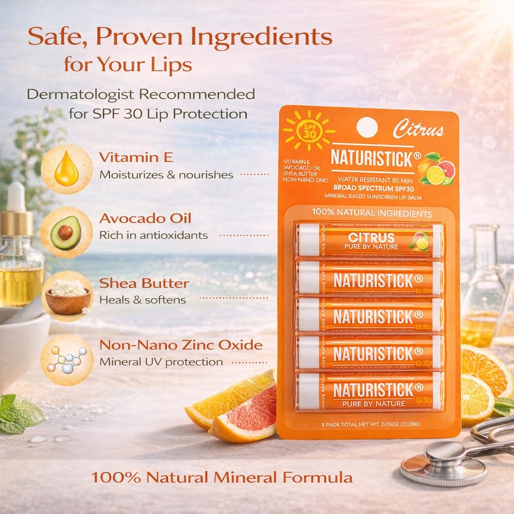 Naturistick UV Pro Mineral SPF 30 Lip Sunscreen 5 Pack - Naturistick Official Imagery - 7
