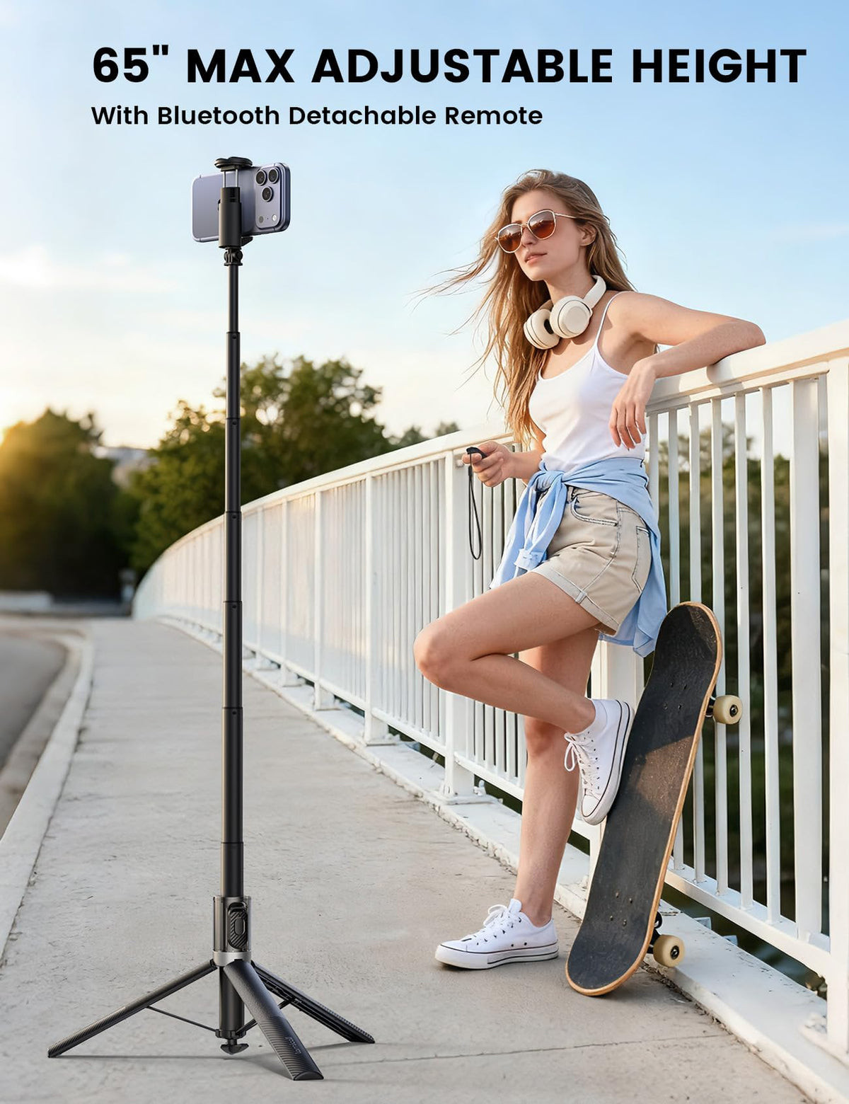 Lamicall 65 Tripod for iPhone 0 77lb Selfie Stick with - Lamicall Official Imagery - 5