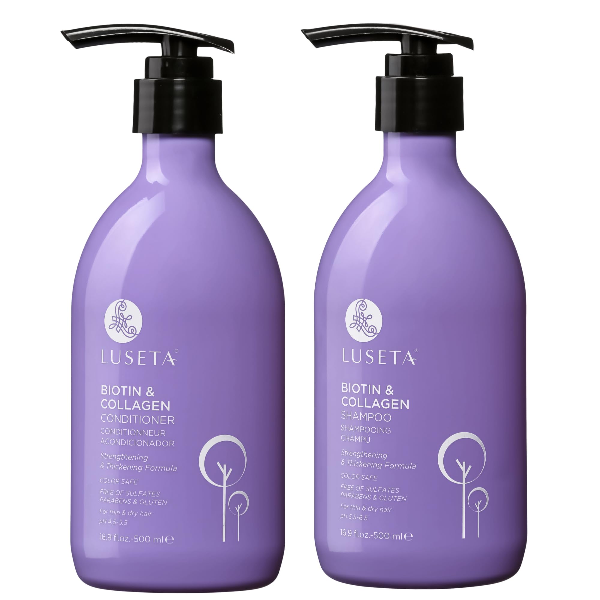 L LUSETA Luseta Biotin & Collagen Shampoo and Conditioner Set for Thinning Hair - L LUSETA Official Product View 2