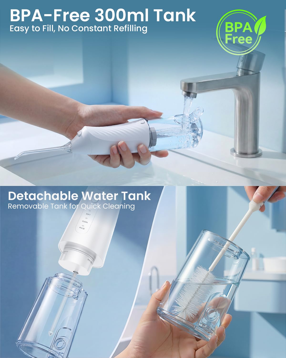 Onlyone Portable Water Flosser with 3 Settings 5 Tips for - Onlyone Official Imagery - 6